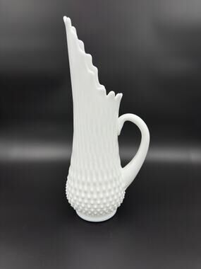 Fenton Hobnail Milk Glass swung pitcher/vase